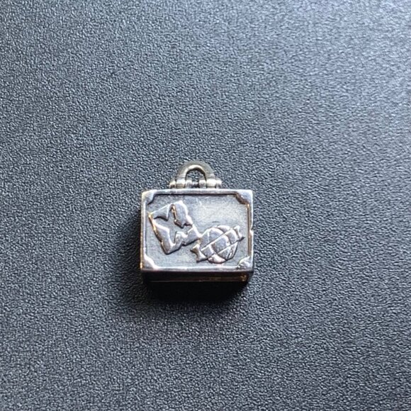 Chamilia Sterling Silver 925 Slide Charm Travel Suitcase Solid Sterling - Picture 2 of 7